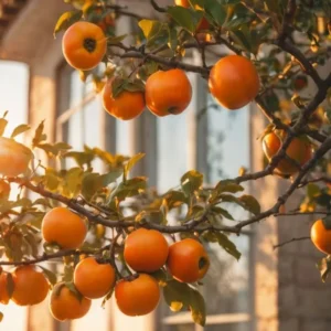 Persimmon Tree Set of 5 - Bare Root Fruit Trees Outdoor Planting