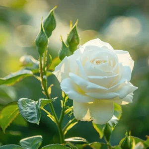 White Mini Rose Plant - 3-5 Inch - Elegant Indoor/Outdoor Flower