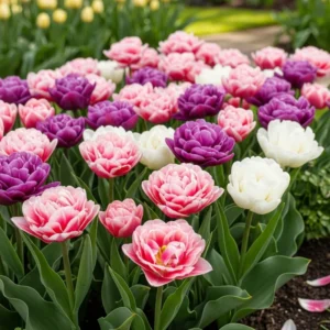 Double Tulip Bulbs Spring Planting Mix Large Flower Bulbs Garden Indoor Outdoor