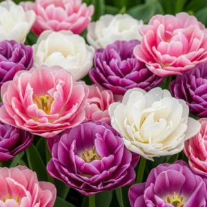 Double Tulip Bulbs Spring Planting Mix Large Flower Bulbs Garden Indoor Outdoor