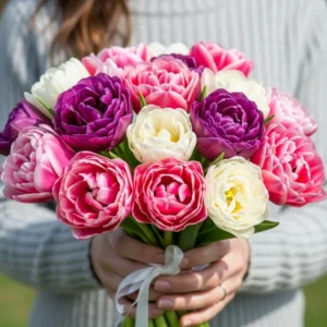 Double Tulip Bulbs Spring Planting Mix Large Flower Bulbs Garden Indoor Outdoor