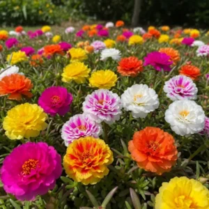 Moss Rose Plants Live Pink Portulaca Annual Flower Plant 3-5 Inches