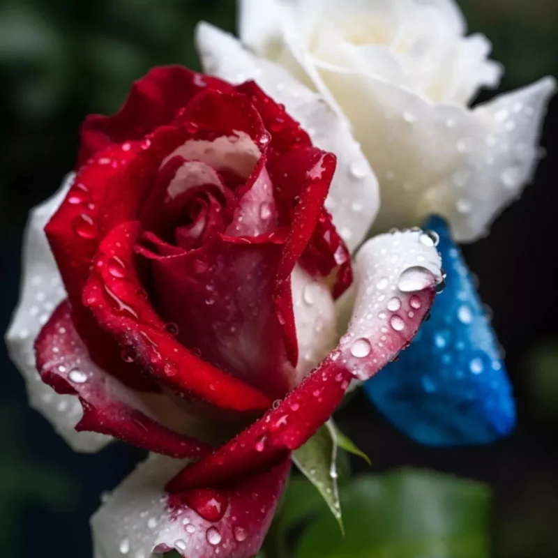 20 Pcs Patriot Rose Seeds - Three-Color Climbing Rose Seeds for Outdoor Garden - Image 2