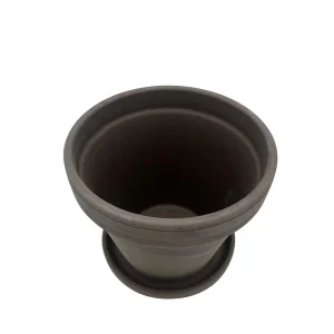 5-Pack 4" Basalt Clay Pots - Small Terracotta Planters for Plants & Crafts - Image 2