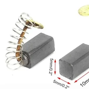 Carbon Motor Brushes 10mm x 5mm x 5mm - Power Tool Replacement Rotor Pair - Image 2