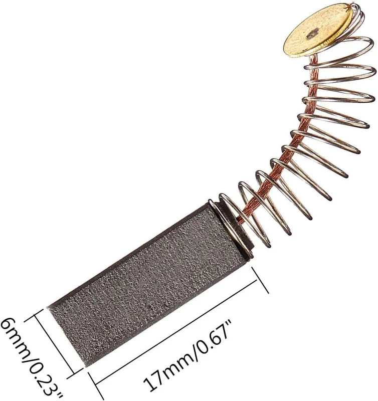 Carbon Motor Brushes 17mm x 6mm x 6mm - Power Tool Replacement Parts (Pair) - Image 1