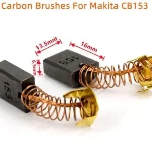 Carbon Motor Brushes CB153 - 16mm x 13.5mm x 6.5mm Replacement Pair for PRO - Image 1