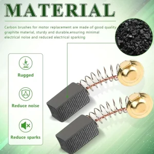 Carbon Motor Brushes – Model 21# - 6.5mm x 7.5mm x 13mm Replacement Pair - Image 2