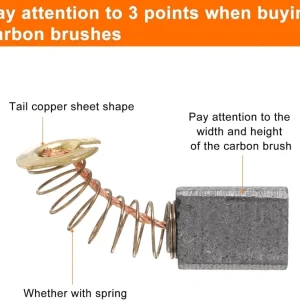 Carbon Motor Grinder Brushes - 12x8x6mm - Model 411# - 1 Pair Replacement Part - Image 3