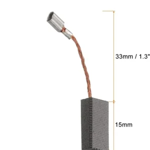 Carbon Motor Grinder Brushes 15mm x 7.8mm x 5mm - Model 6-100# - Replacement Pair - Image 1