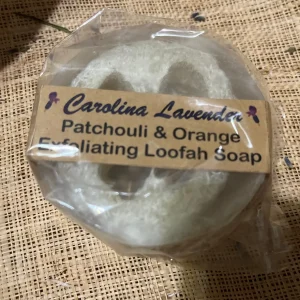 Exfoliating Loofah Soap Bar with Essential Oils - Lavender or Patchouli & Orange, 4.3 oz - Image 4
