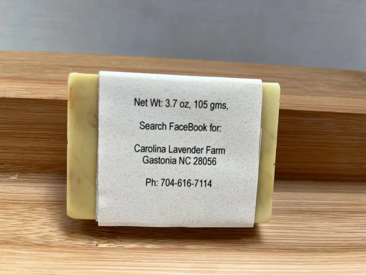 Lavender Calendula Goat Milk Soap Bar - Facial & Body Cleanser, 3.7 oz - Image 3