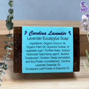 Lavender Eucalyptus Bar Soap - Handcrafted Glycerin Soap, 4 oz - Image 1