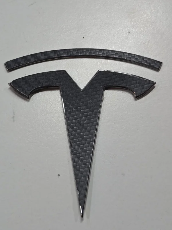 Matte Black Rear Trunk Emblem for Tesla Model S 3 X Y - OEM, Used - Image 2