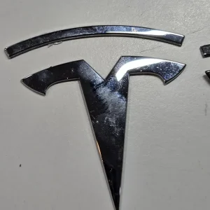 Matte Black Rear Trunk Emblem for Tesla Model S 3 X Y - OEM, Used - Image 3
