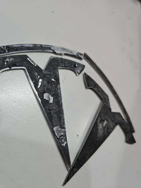 Matte Black Rear Trunk Emblem for Tesla Model S 3 X Y - OEM, Used - Image 4