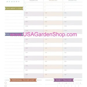 Printable Weekly Planner Kit - Casual Style Week at a Glance File - Large - Image 6