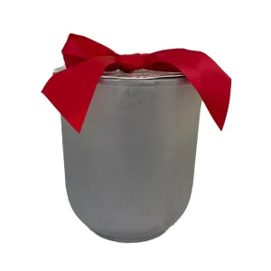 White Christmas Amaryllis Kit - Large Bulb, Silver Ceramic Pot, Planting Medium - Image 2