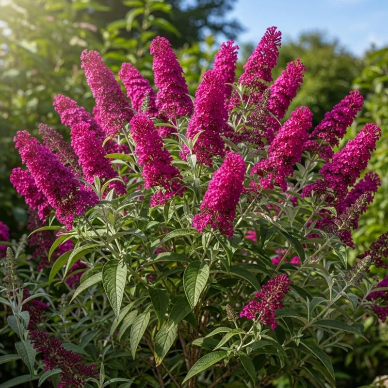 2 Butterfly Bush Live Plants – Black-Purple Buddleia Shrub – 5-9 Inch Tall Perennial - Image 4