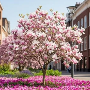 2 Saucer Magnolia Trees Live Plants, Light Pink Magnolia, 2.5