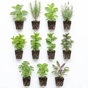 5 Assorted Herb Live Plants Mix, 4-8" Tall, Rosemary, Basil, Lemon Balm, Oregano - Image 2