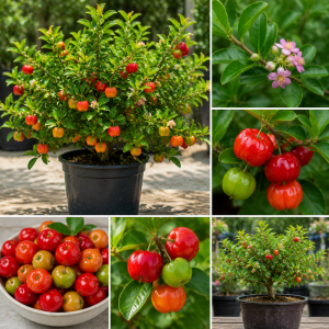 Barbados Cherry Tree Live Plant - 12 inch, High Yielding, Cold Hardy, Outdoor