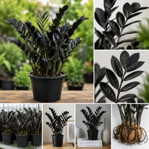 Black ZZ Plant Live Houseplant – Set of 2 – 4-6 Inch Tall – Indoor