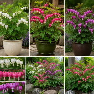 4 Bleeding Heart Live Plants, 4-7 Inch Tall, Perennial Shade Flowers, USDA Zones 3-9