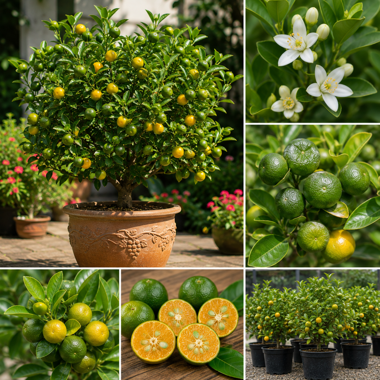 Calamansi Live Plant - Sour Citrus Tree, 2-3 Ft Tall in 3 Gallon Pot, Outdoor, No Ship to CA