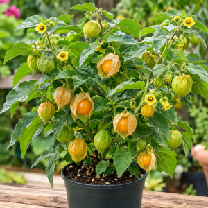 Cape Gooseberry Live Plant - 6-10 Inch Tall, 4" Pot, Golden Berry Perennial Fruit Plant