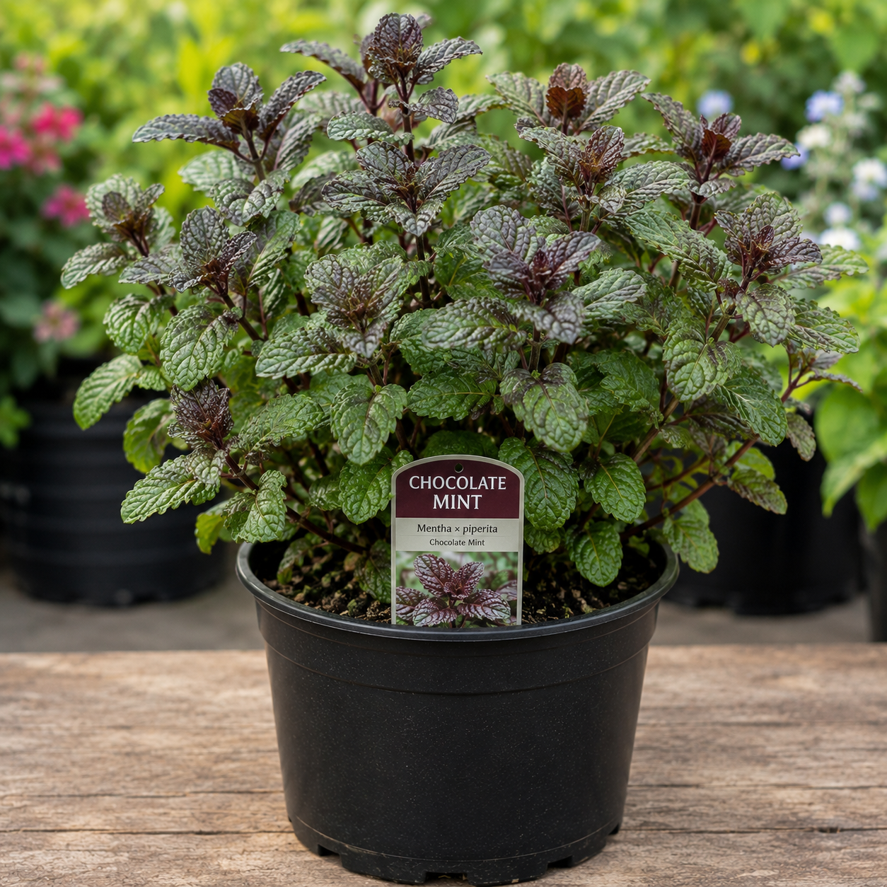 Chocolate Mint Live Plants - Set of 4, 4-7" Tall, Zones 3-11, Culinary Herb