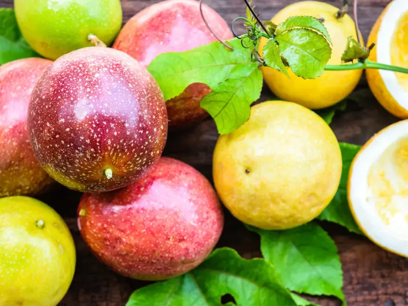 Fresh passion fruits