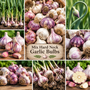 1 Pound Mix Hard Neck Garlic Bulbs for Planting - Garden Vegetable