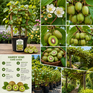Hardy Kiwi Plant Live - 5-8" Tall Starter Vine, Well Rooted for Berries