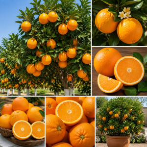 Navel Orange Tree Live Plant, 3-4 ft Tall, 5-Gallon Pot, Sweet Citrus Fruit-No ship CA