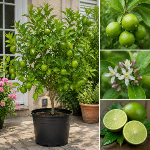 Seedless Lime Tree Live Plant - 3 Feet Tall, Potted Citrus Fruit Tree in 5 Gallon Pot-No SHip CA