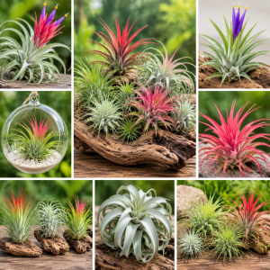 10 Live Air Plants Tillandsia - 2-3 Inches Tall Houseplants for Indoor & Outdoor