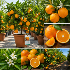 Valencia Orange Tree Live Plant, 4-5 ft Tall, 5 Gallon Pot, Sweet Citrus
