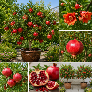 Wonderful Pomegranate Tree Live Plant - 4-8 Inch Starter Size, Cold Hardy