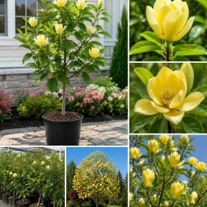 Yellow Magnolia Tree Live Plant 4-8 Inches - Fragrant Blooms, Hardy Perennial