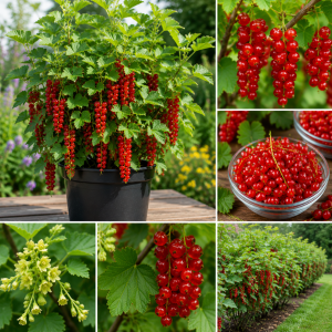 Red Currant Bush Live Plant 5-9 Inch – Bare Root Fruit Tree for Planting