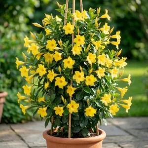 Red Mandevilla Live Plant Vine – 2 Pack, 4-7