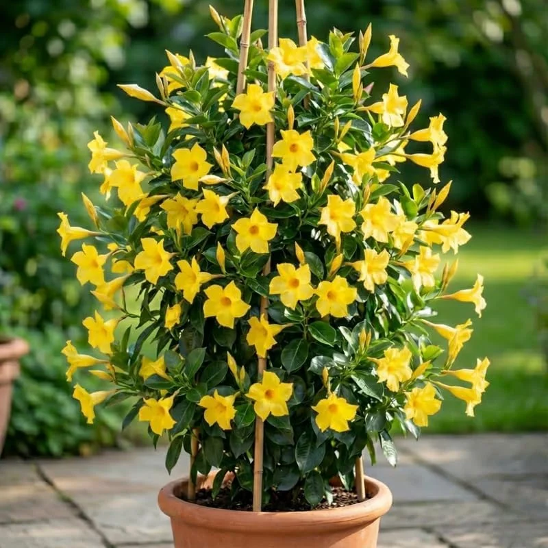 Red Mandevilla Live Plant Vine – 2 Pack, 4-7" Tall – Outdoor Flowering Shrub - Image 6