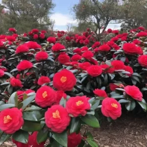 Tri-Color Camellia Live Plant - 9 Months Old Shrub, Cold Hardy, Potted - Image 1