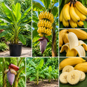 Mysore Banana Live Plant – Edible Fruit Starter – 4-6" Tall – No Pot