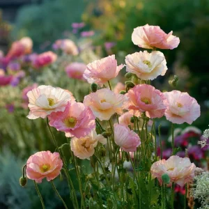 Appleblossom Silky Chiffon Poppy Seeds - 100 Seeds, Ornamental Garden Blooms - Image 1