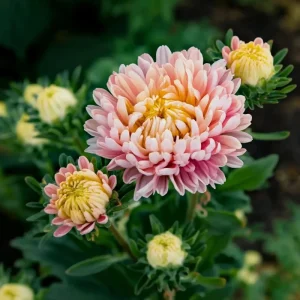 Aster Chamois Seeds - Untreated Annual, Creamy Blooms, 50 Seeds - Image 1