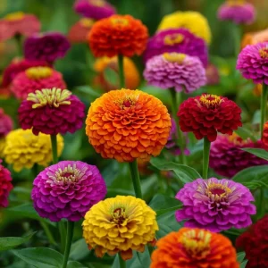 California Giant Zinnia Seeds - 50 Count Heirloom Double Blooms, Vibrant Colors - Image 3