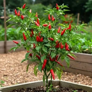 Cayenne Hot Pepper Live Plants - 2 Per Pot, 4 Inch Tall, Vegetable - Image 1