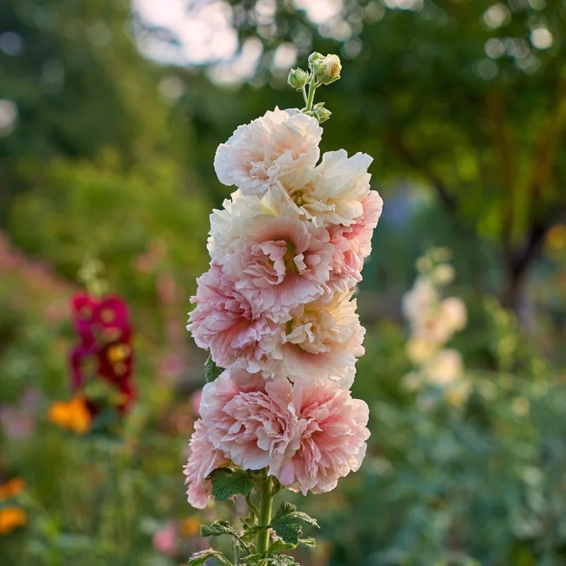 Chaters Double Hollyhock Seeds - Tall Vibrant Mixed Blooms - 50 Seed Packet - Image 3